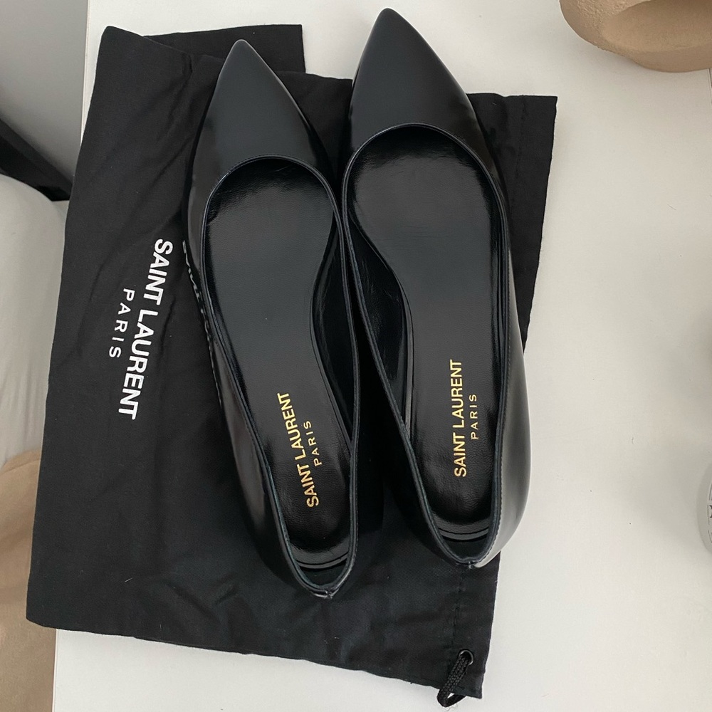 Saint Laurent Black Flats